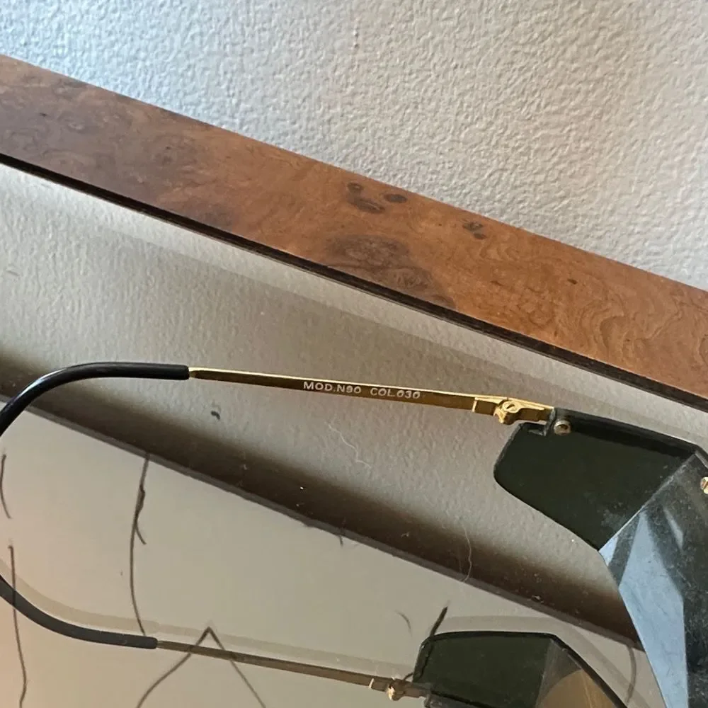 Versace Sunglasses with Gold Frame and Dark Lenses